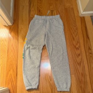 Women's Gray Sweatpants with Colorful Accents
